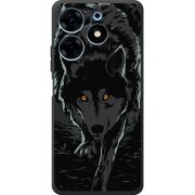 Черный чехол BoxFace Tecno Spark 10 Pro Wolf