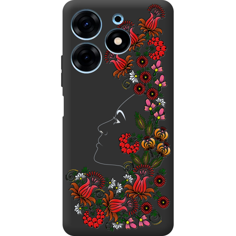 Черный чехол BoxFace Tecno Spark 10 Pro 3D Ukrainian Muse