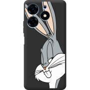 Черный чехол BoxFace Tecno Spark 10 Pro Lucky Rabbit