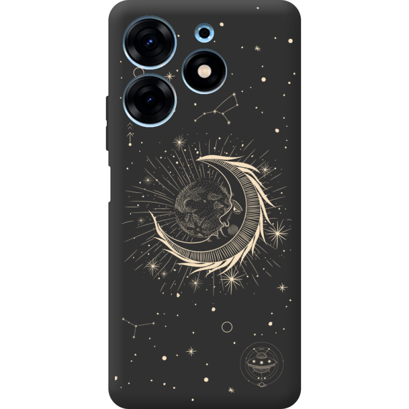 Черный чехол BoxFace Tecno Spark 10 Pro Moon