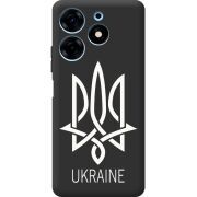 Черный чехол BoxFace Tecno Spark 10 Pro Тризуб монограмма ukraine
