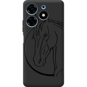 Черный чехол BoxFace Tecno Spark 10 Pro Horse