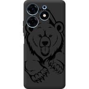 Черный чехол BoxFace Tecno Spark 10 Pro Grizzly Bear