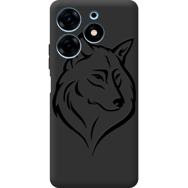 Черный чехол BoxFace Tecno Spark 10 Pro Wolf