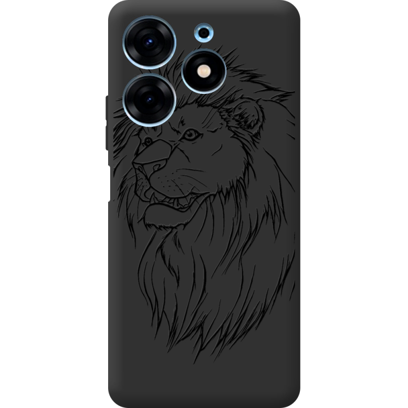 Черный чехол BoxFace Tecno Spark 10 Pro Lion