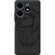 Черный чехол BoxFace Tecno Spark 10 Pro Lion