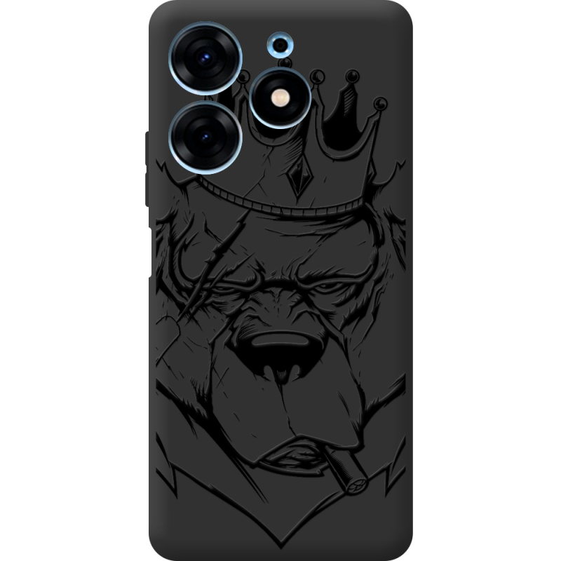 Черный чехол BoxFace Tecno Spark 10 Pro Bear King