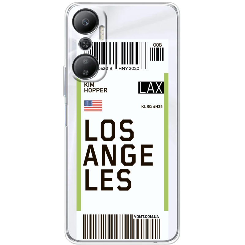 Прозрачный чехол BoxFace Infinix Hot 20 4G Ticket Los Angeles