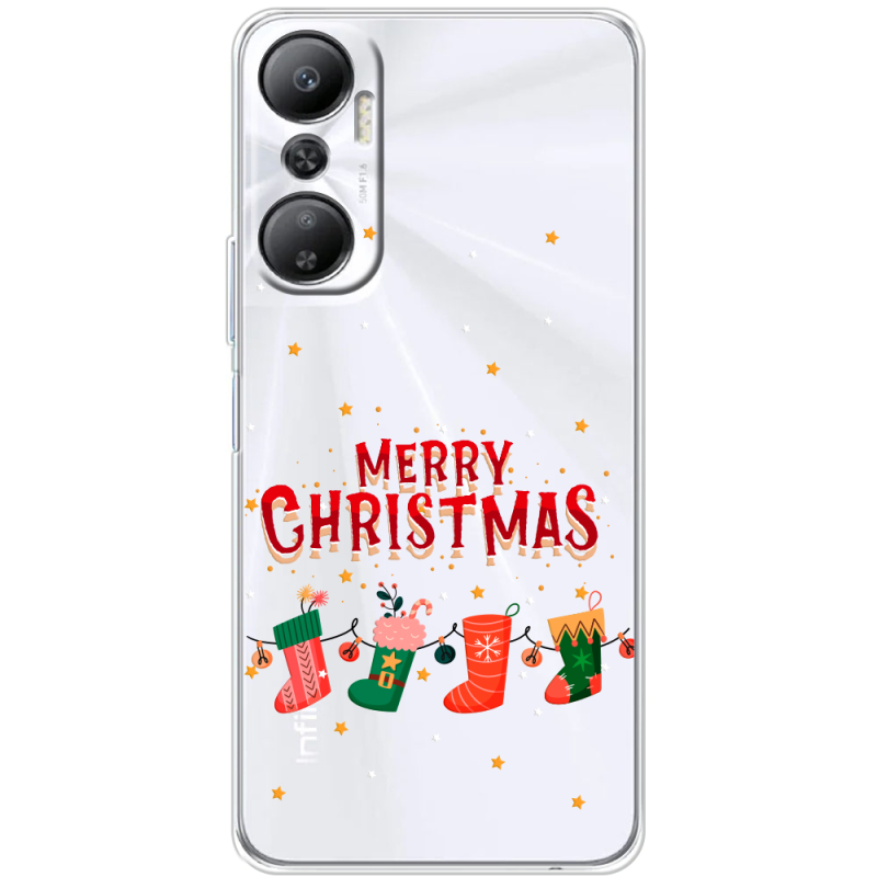 Прозрачный чехол BoxFace Infinix Hot 20 4G Merry Christmas