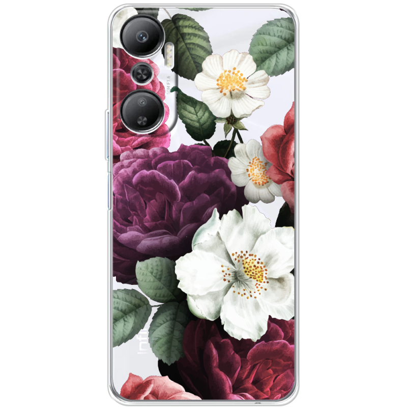 Прозрачный чехол BoxFace Infinix Hot 20 4G Floral Dark Dreams