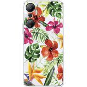 Прозрачный чехол BoxFace Infinix Hot 20 4G Tropical Flowers