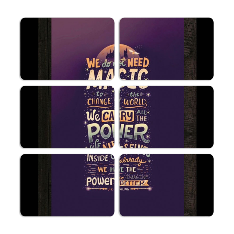 Магнитные фотопазлы 80 на 50 набор 6 штук 