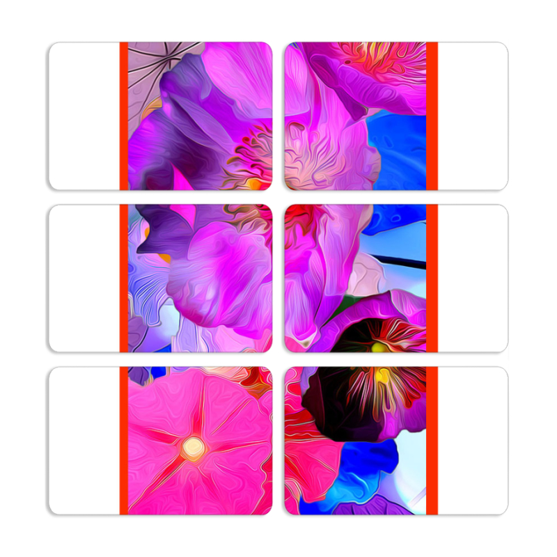 Магнитные фотопазлы 80 на 50 набор 6 штук 