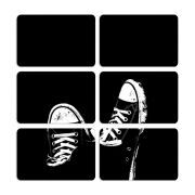 Магнитные фотопазлы 80 на 50 набор 6 штук Black Sneakers
