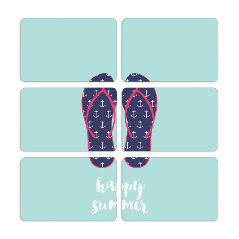 Магнитные фотопазлы 80 на 50 набор 6 штук 