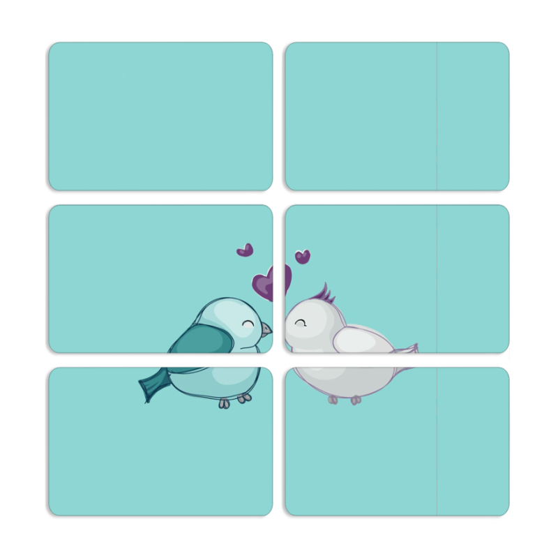 Магнитные фотопазлы 80 на 50 набор 6 штук 