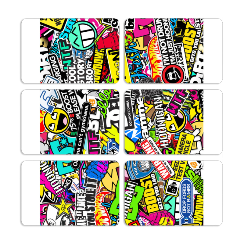 Магнитные фотопазлы 80 на 50 набор 6 штук Multicolored Inscriptions