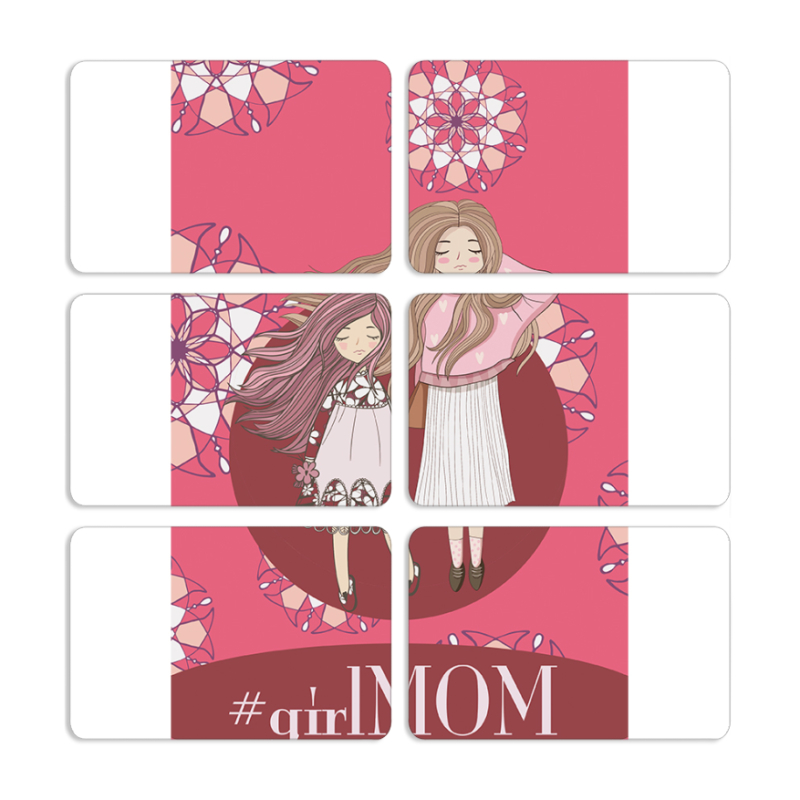 Магнитные фотопазлы 80 на 50 набор 6 штук GirlMom