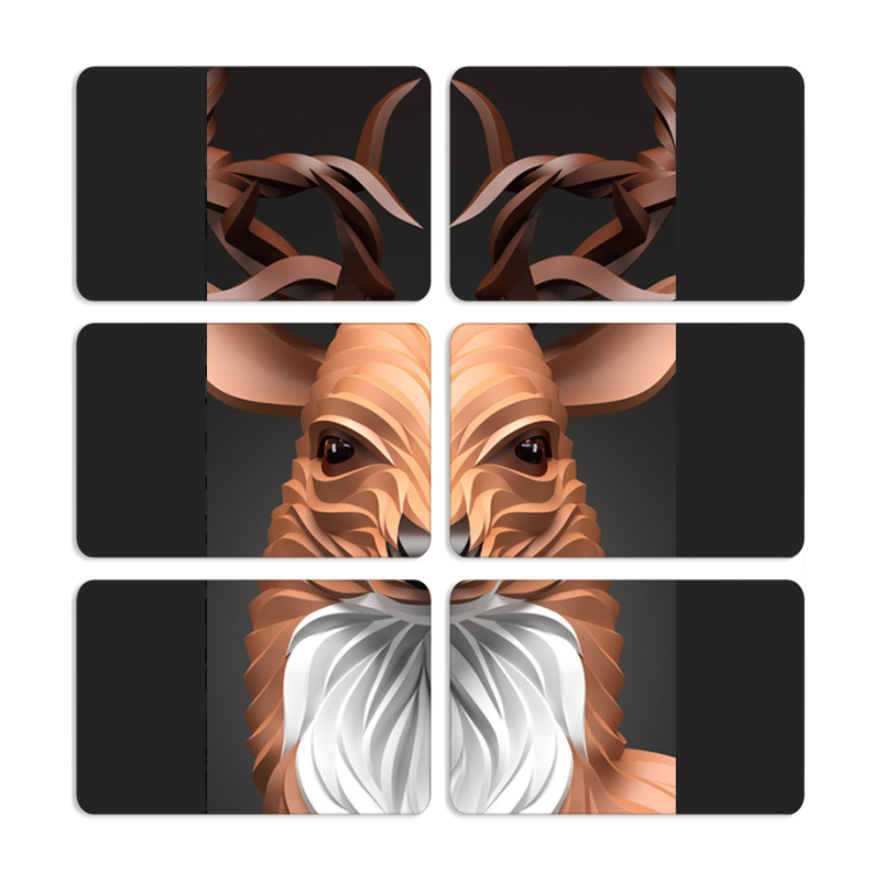 Магнитные фотопазлы 80 на 50 набор 6 штук 