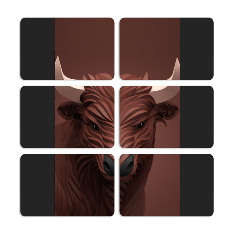 Магнитные фотопазлы 80 на 50 набор 6 штук 