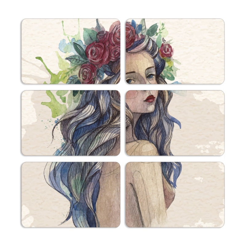 Магнитные фотопазлы 80 на 50 набор 6 штук 