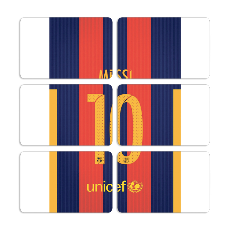 Магнитные фотопазлы 80 на 50 набор 6 штук Messi 10