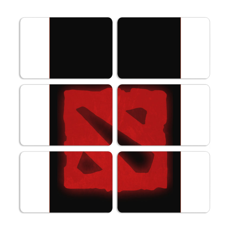 Магнитные фотопазлы 80 на 50 набор 6 штук Dota 2