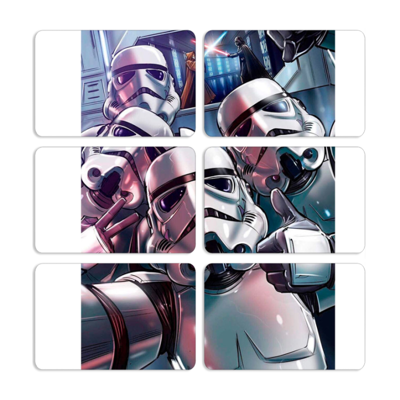Магнитные фотопазлы 80 на 50 набор 6 штук Stormtroopers