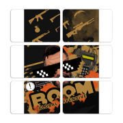 Магнитные фотопазлы 80 на 50 набор 6 штук CS:Go C4