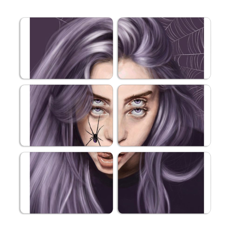 Магнитные фотопазлы 80 на 50 набор 6 штук 