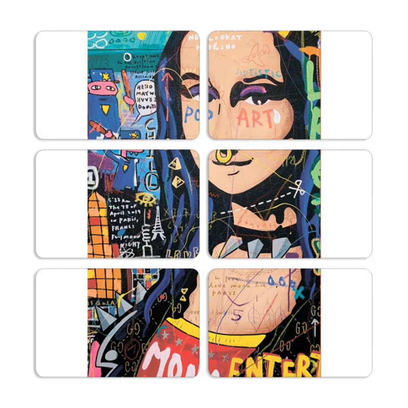 Магнитные фотопазлы 80 на 50 набор 6 штук 