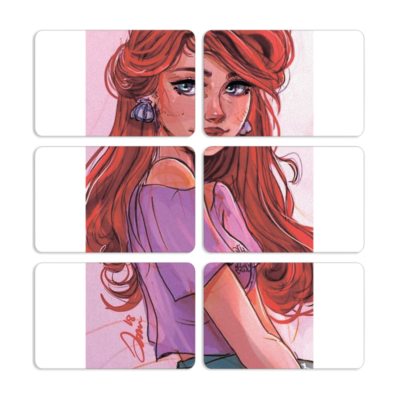 Магнитные фотопазлы 80 на 50 набор 6 штук 