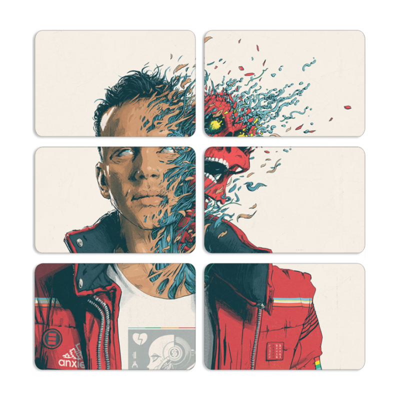 Магнитные фотопазлы 80 на 50 набор 6 штук 