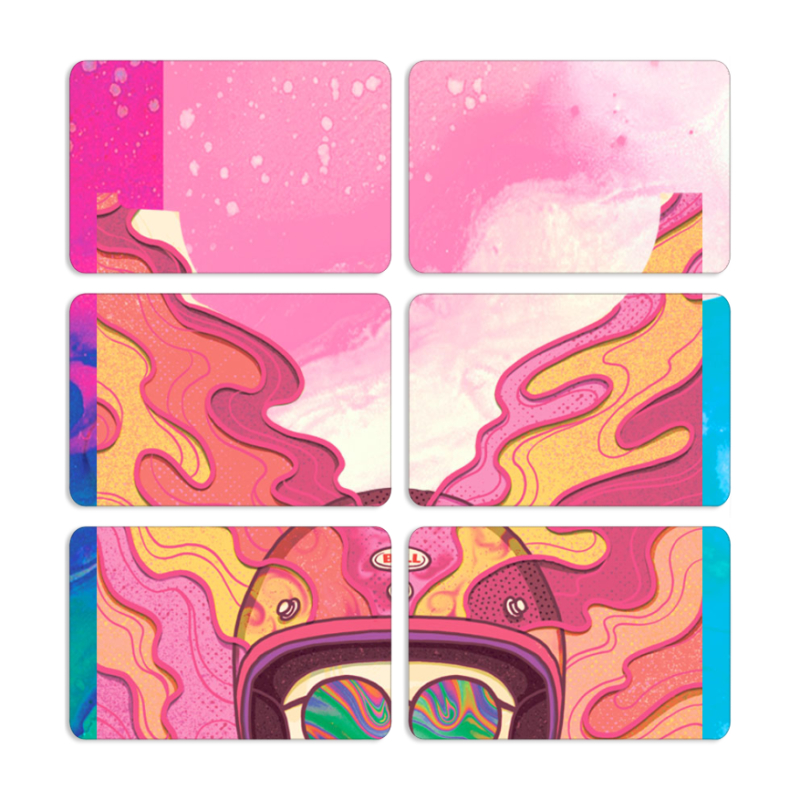 Магнитные фотопазлы 80 на 50 набор 6 штук 