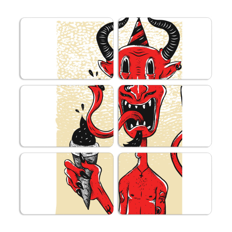 Магнитные фотопазлы 80 на 50 набор 6 штук 