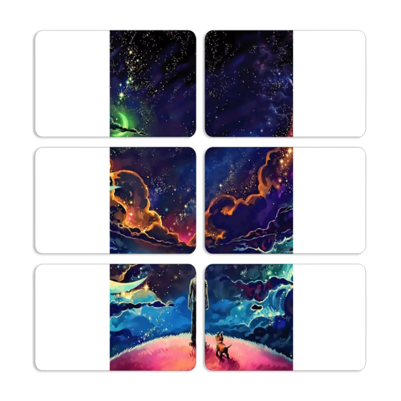 Магнитные фотопазлы 80 на 50 набор 6 штук 