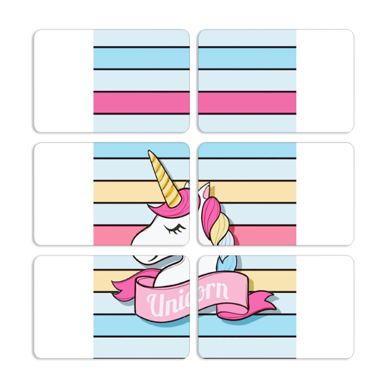Магнитные фотопазлы 80 на 50 набор 6 штук Unicorn