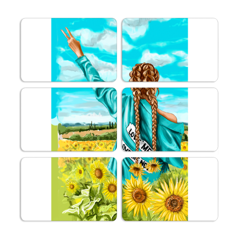 Магнитные фотопазлы 80 на 50 набор 6 штук Love Me, Love Me Not