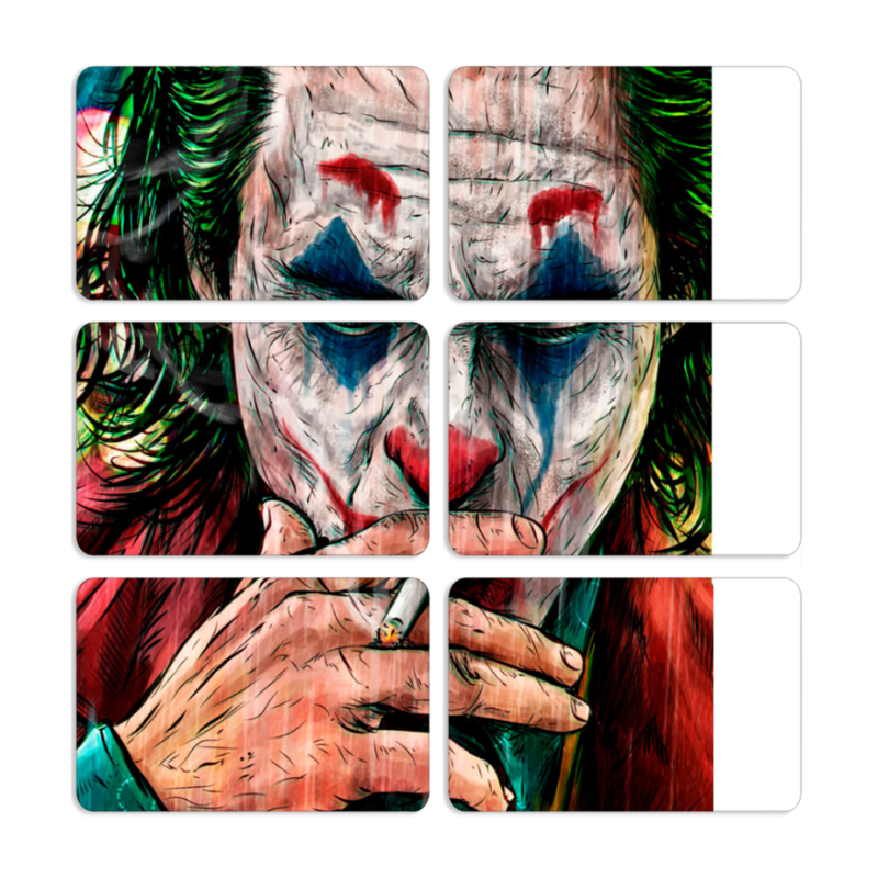 Магнитные фотопазлы 80 на 50 набор 6 штук Джокер