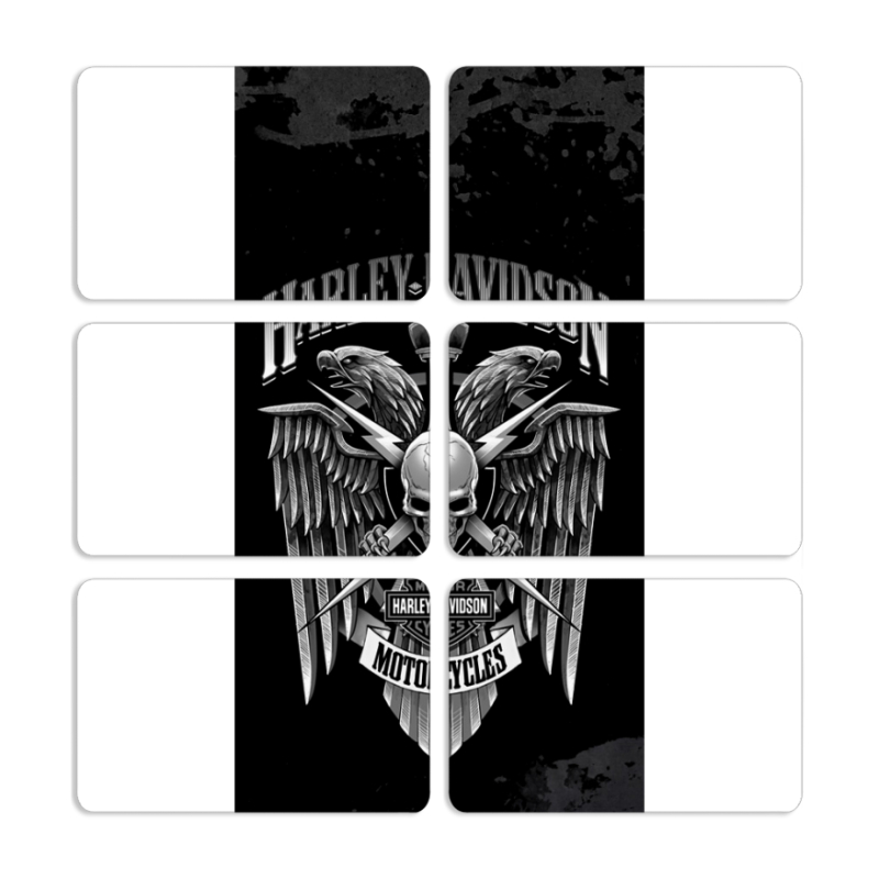 Магнитные фотопазлы 80 на 50 набор 6 штук Harley Davidson