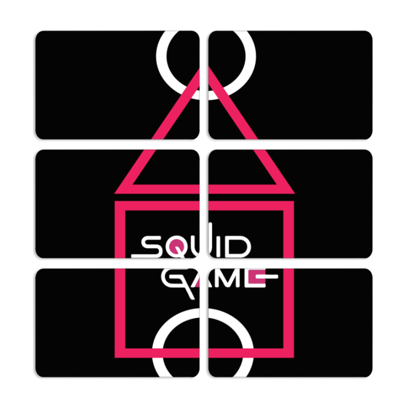 Магнитные фотопазлы 80 на 50 набор 6 штук siquid game игра в кальмара