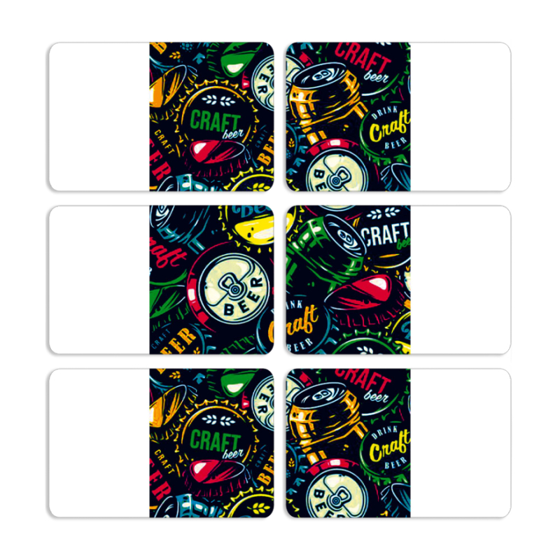 Магнитные фотопазлы 80 на 50 набор 6 штук Bottle Caps