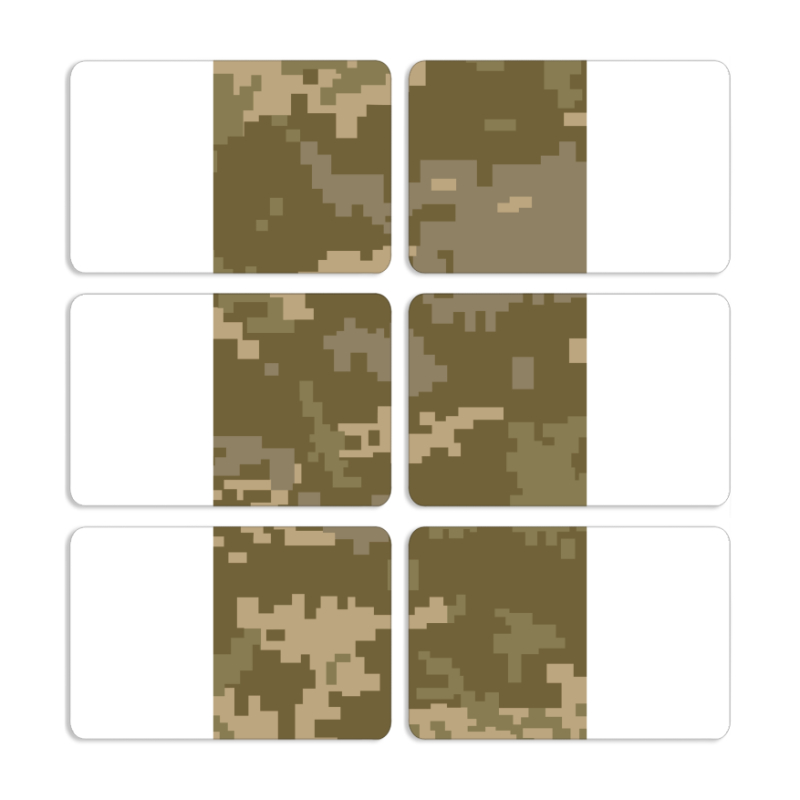 Магнитные фотопазлы 80 на 50 набор 6 штук Камуфляж ЗСУ