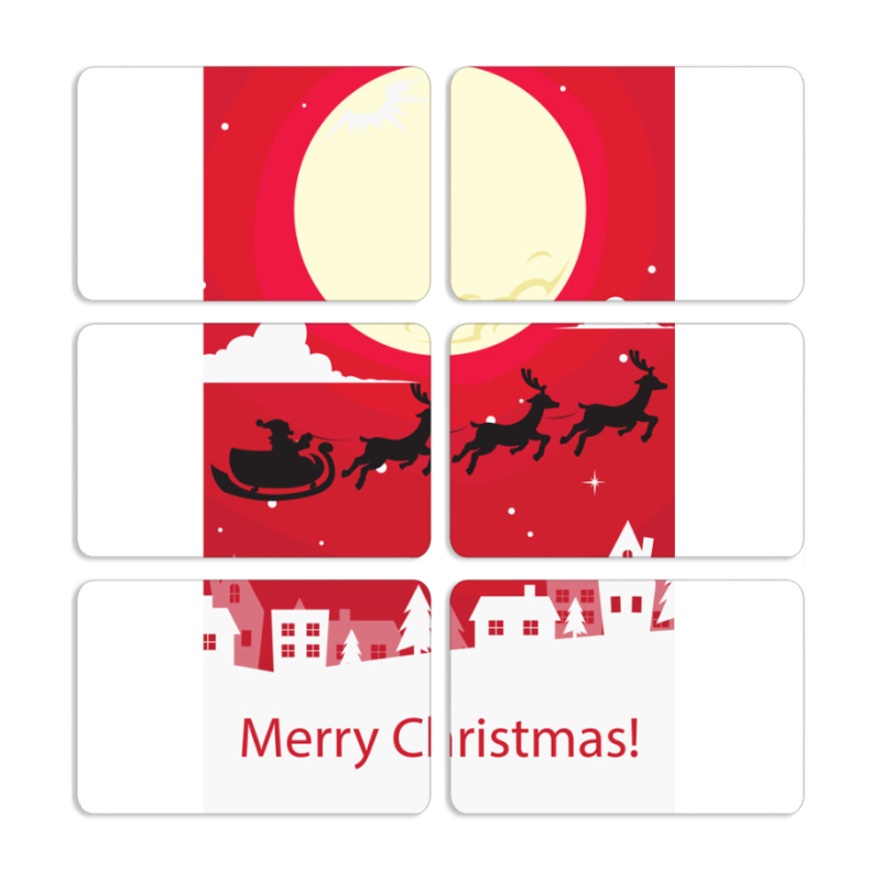 Магнитные фотопазлы 80 на 50 набор 6 штук 