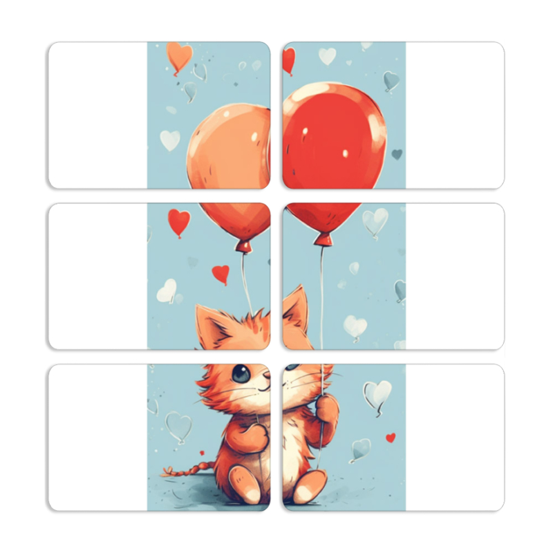 Магнитные фотопазлы 80 на 50 набор 6 штук 