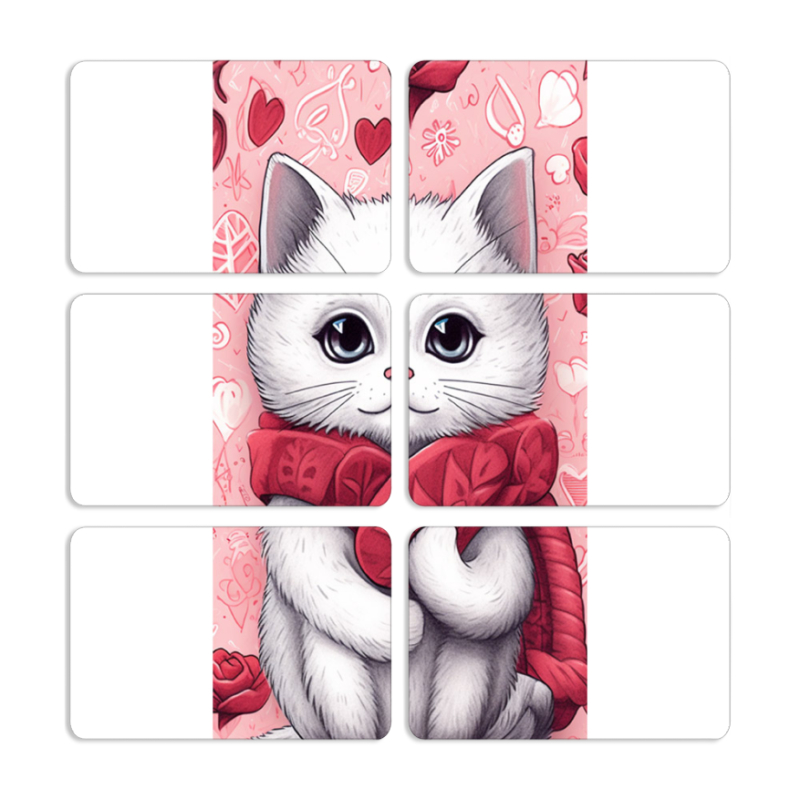 Магнитные фотопазлы 80 на 50 набор 6 штук 