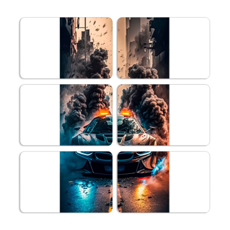 Магнитные фотопазлы 80 на 50 набор 6 штук 