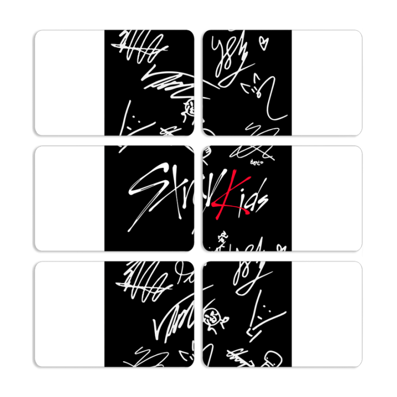 Магнитные фотопазлы 80 на 50 набор 6 штук Stray Kids автограф