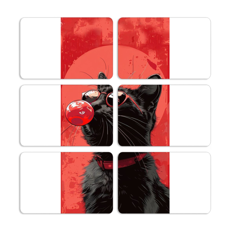 Магнитные фотопазлы 80 на 50 набор 6 штук 