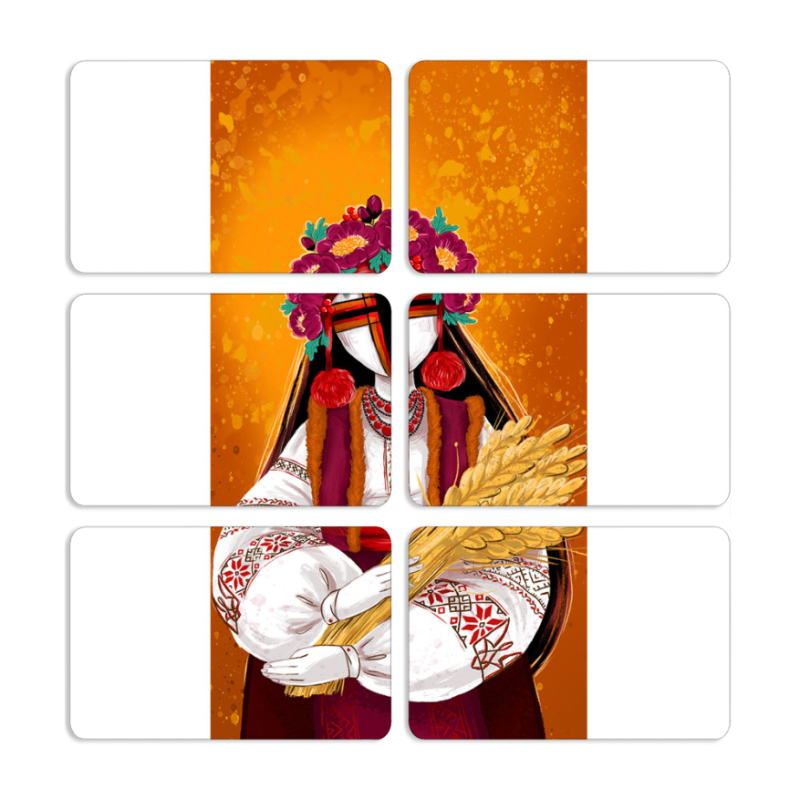 Магнитные фотопазлы 80 на 50 набор 6 штук Motanka by H Soldatkina